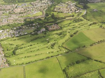 Oblique aerial view of Clydebank and District Golf Course, taken from the SSE.