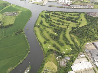 Oblique aerial view of Renfrew Golf Course, taken from the SSW.