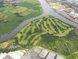 Oblique aerial view of Renfrew Golf Course, taken from the SSE.