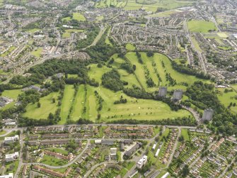 Oblique aerial view of Clydebank Municipal Golf Course, taken from the N.