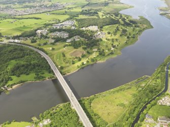 Oblique aerial view of Erskine Golf Course and Erskine Bridge, taken from the NE.