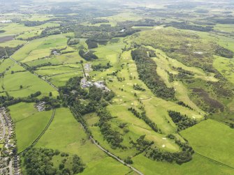 Oblique aerial view of Gleddoch Golf Course, taken from the NW.