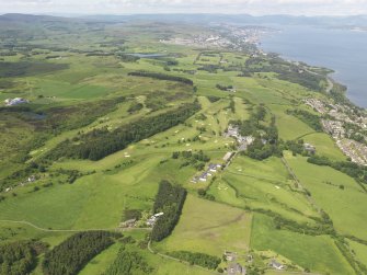 Oblique aerial view of Gleddoch Golf Course, taken from the E.