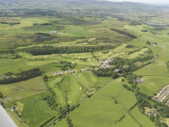 Oblique aerial view of Gleddoch Golf Course, taken from the ENE.