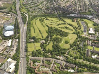 Oblique aerial view of Alexandra Park Golf Course, taken from the WSW.