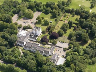 Oblique aerial view of Houstoun House, taken from the NW.
