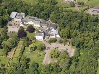 Oblique aerial view of Houstoun House, taken from the SSE.