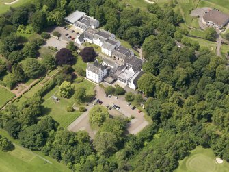 Oblique aerial view of Houstoun House, taken from the E.