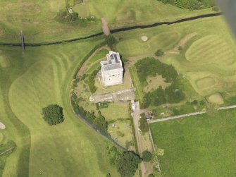Oblique aerial view of Niddry Castle, taken from the S.