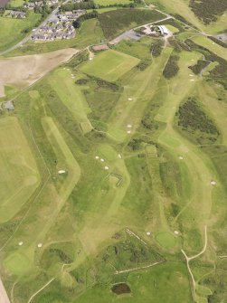 Oblique aerial view of Newburgh-on-Ythan Golf Course, taken from the SSW.