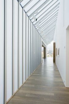 Interior view of first floor gallery space at The Pier Arts Centre.