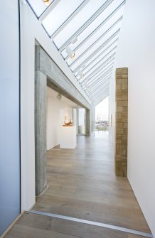 Interior view of first floor gallery space at The Pier Arts Centre.