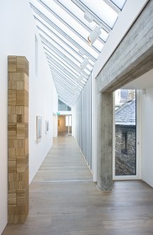 Interior view of first floor gallery space at The Pier Arts Centre.