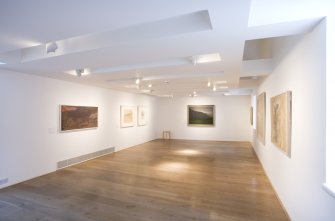 Interior view of first floor gallery space at The Pier Arts Centre.