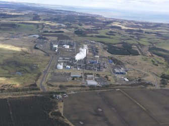 General oblique aerial view of the Moss Morran Petrochemical Complex, taken from the WSW.