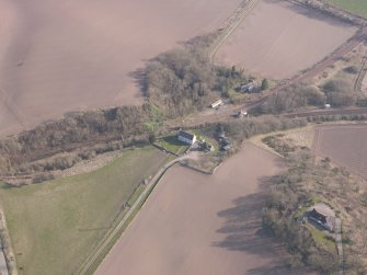 Oblique aerial view of Hilton House, looking SSE.