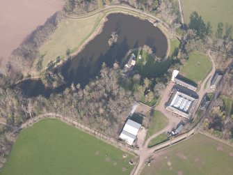Oblique aerial view of Ecclesiamagirdle House, looking NNE.