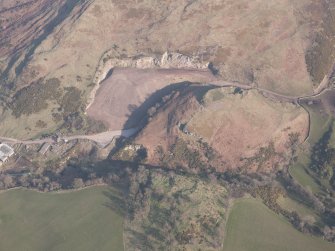 Oblique aerial view of Castle Craig and Kay Craig, looking ESE.