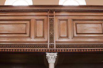 Interior. Detail of decoration on balcony front