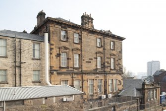 Rear of college, east block, view from cherry picker to south west