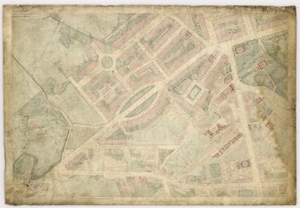 Ordnance Survey Map of Edinburgh.Coloured 1st edition ' Edinburgh and its Environs',   Sheet 34.
Includes  Princes Street, Shandwick Place and Lothian Road.