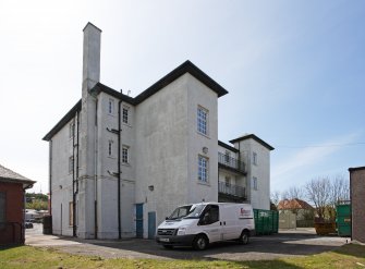 View of the side and rear elevations of the Northern Fire Station, taken from the north east.