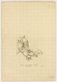 Bruach Ban 1 excavations: Sketch of threshold.