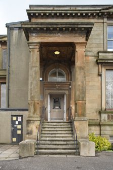 Detail of south facing portico.