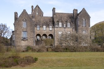 View from terraced lawn to west