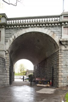 View of  viaduct arch leading through to depot, taken from the south.