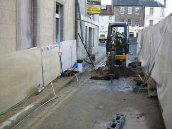 Digital photographs taken during the historic building survey on 92-93 High Street in Haddington