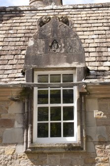 Detail of north dormer window on east face of north wing of east facade