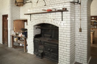 Interior. Ground floor, scullery, fireplace with range