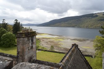 View looking towards Loch Fyne from parapet of tower