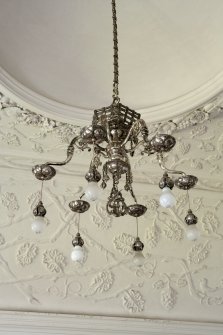 Interior. 2nd floor, bedroom (no. 8 on plan), view of light fitting