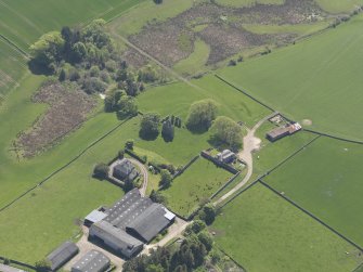 Oblique aerial view of Struthers Castle, taken from the W.