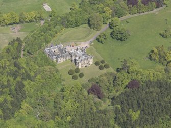 Oblique aerial view of House of Falkland, taken from the SSW.