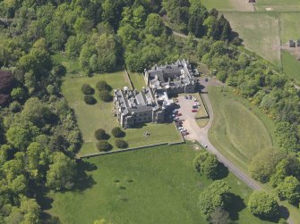 Oblique aerial view of House of Falkland, taken from the E.