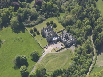 Oblique aerial view of House of Falkland, taken from the NE.