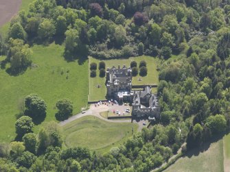 Oblique aerial view of House of Falkland, taken from the N.