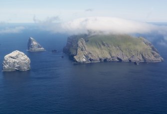 General oblique aerial view of St Kilda, centred on the island of Boreray, taken from the SSW.