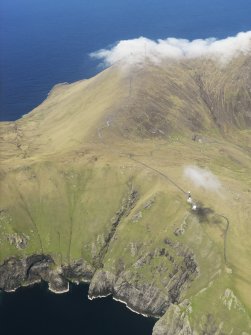 General oblique aerial view of St Kilda, centred on Mullach Sgar, taken from the S.