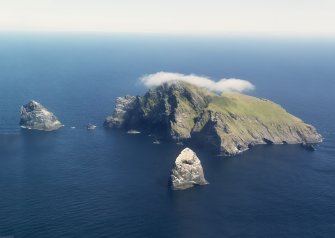 General oblique aerial view of St Kilda, centred on the island of Boreray, taken from the W.