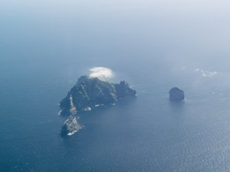 General oblique aerial view of St Kilda, centred on the island of Boreray, taken from the N.