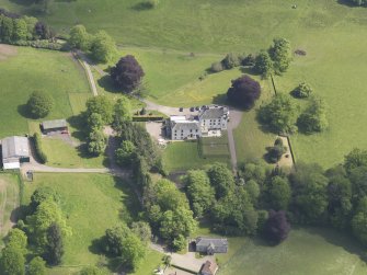Oblique aerial view of Pitcairlie House, taken from the SSW.
