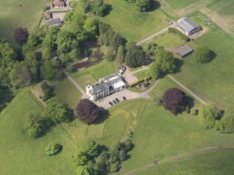 Oblique aerial view of Pitcairlie House, taken from the E.