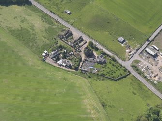 Oblique aerial view of Denmylne Castle, taken from the N.