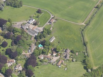 Oblique aerial view of Kilmany Parish Church, taken from the SW.