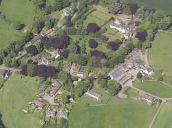 Oblique aerial view of Kilmany Parish Church, taken from the E.