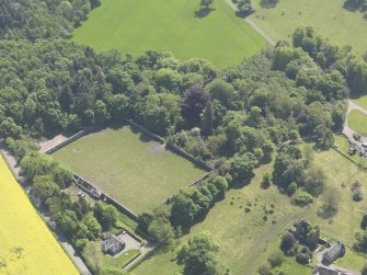 Oblique aerial view of Mountquhanie House, taken from the NW.